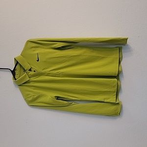 Nike Long Sleeve Polo Top in Neon Lime